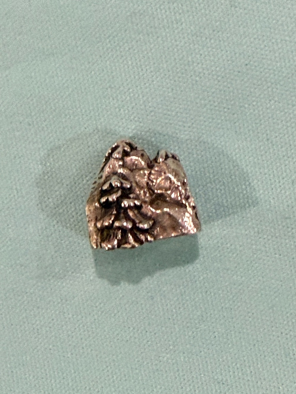 Silver Mountain Scene Bead Charm